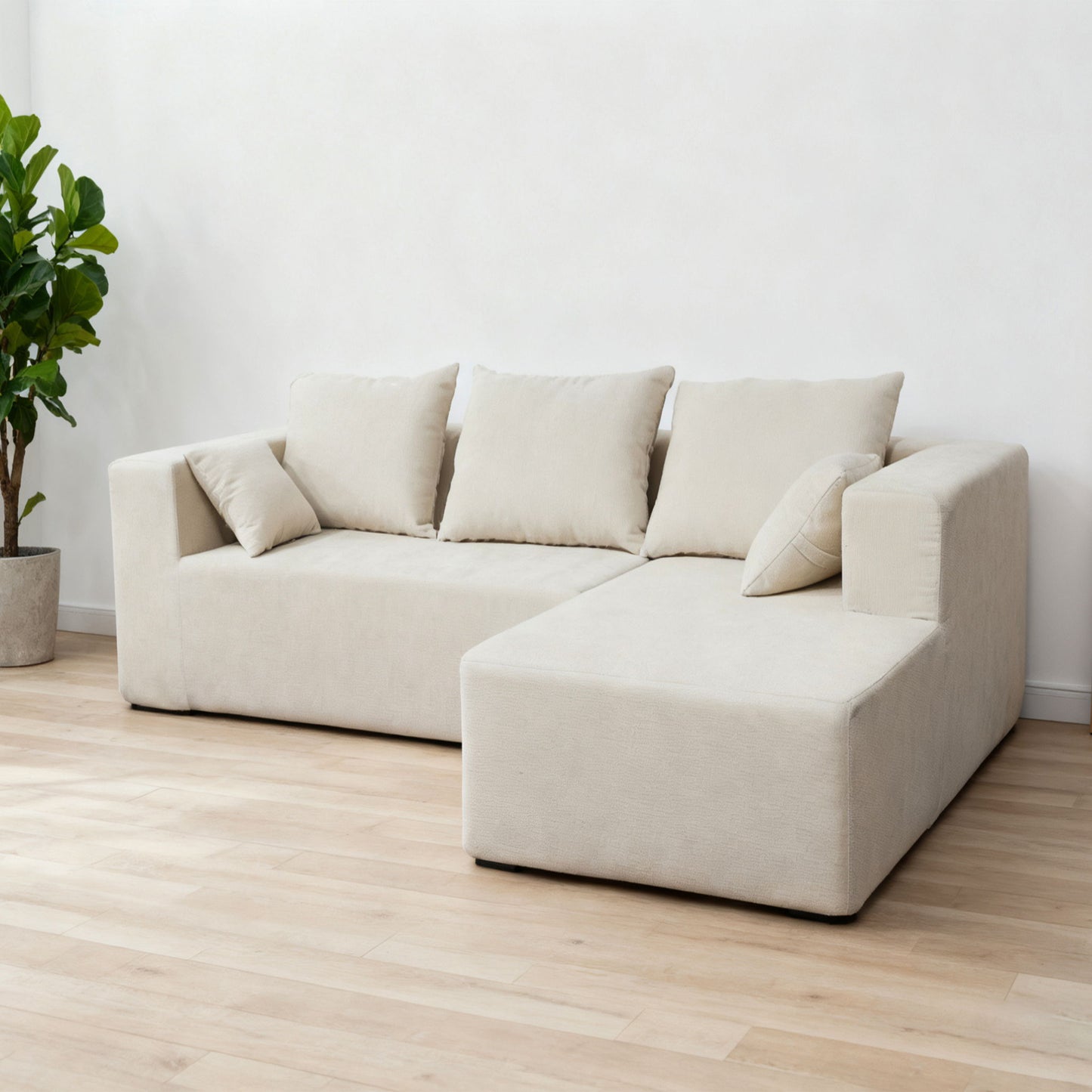 Modular Corner Sofa With Soft Fabric
