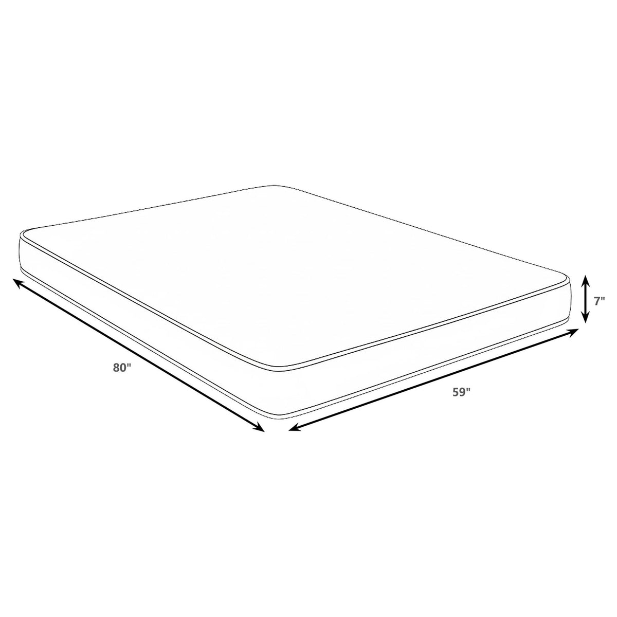Cienaga - 7" Bamboo Cover Firm Foam Mattress With Supportive Foam Core And Breathable Fabric