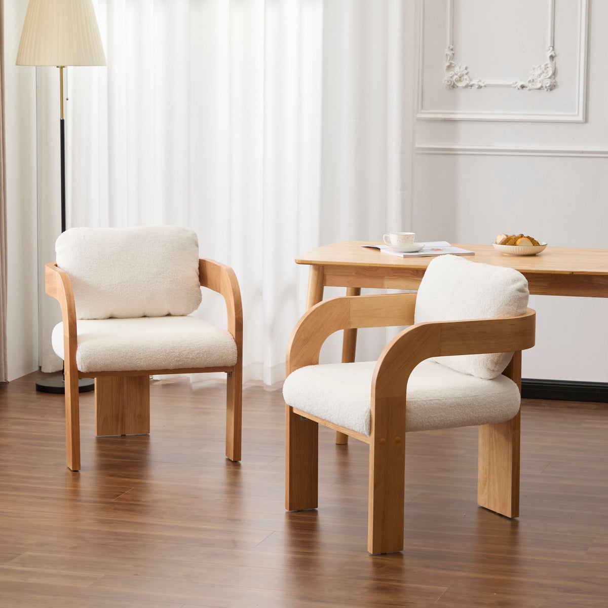 2 Pack Dining Chairs With Pillow Back