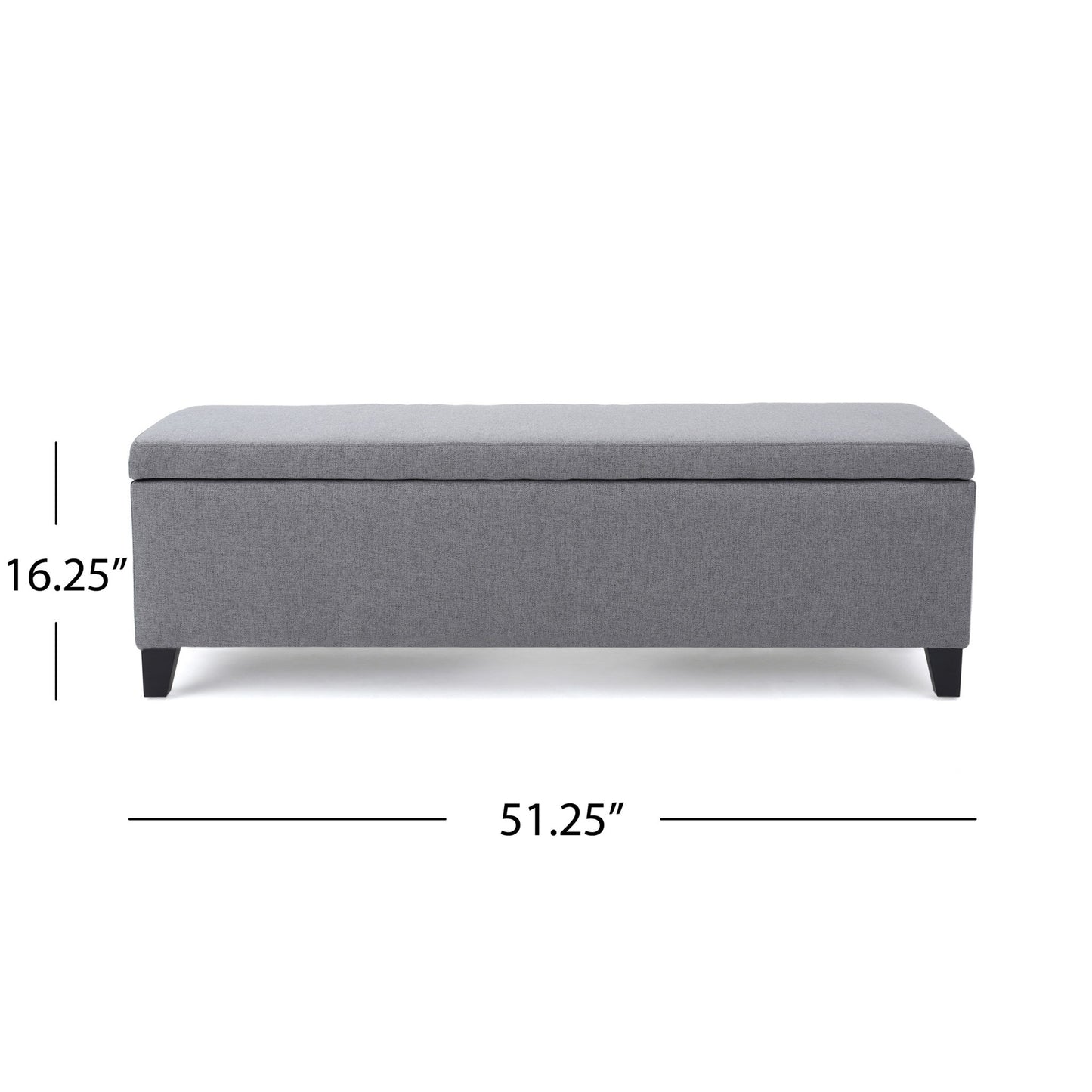 Contemporary Storage Ottoman Bench With Upholstery