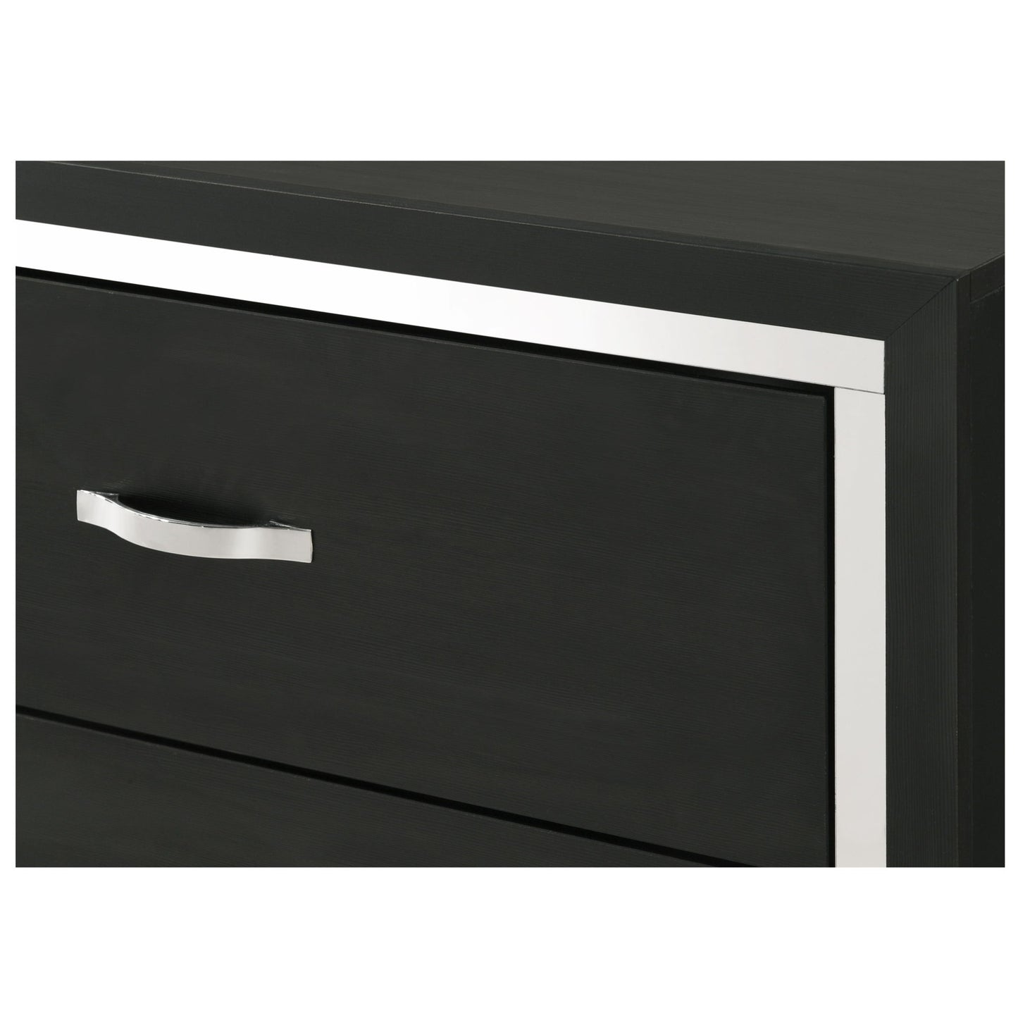 6 Drawer Dresser With Handles Bedroom Furniture - Black