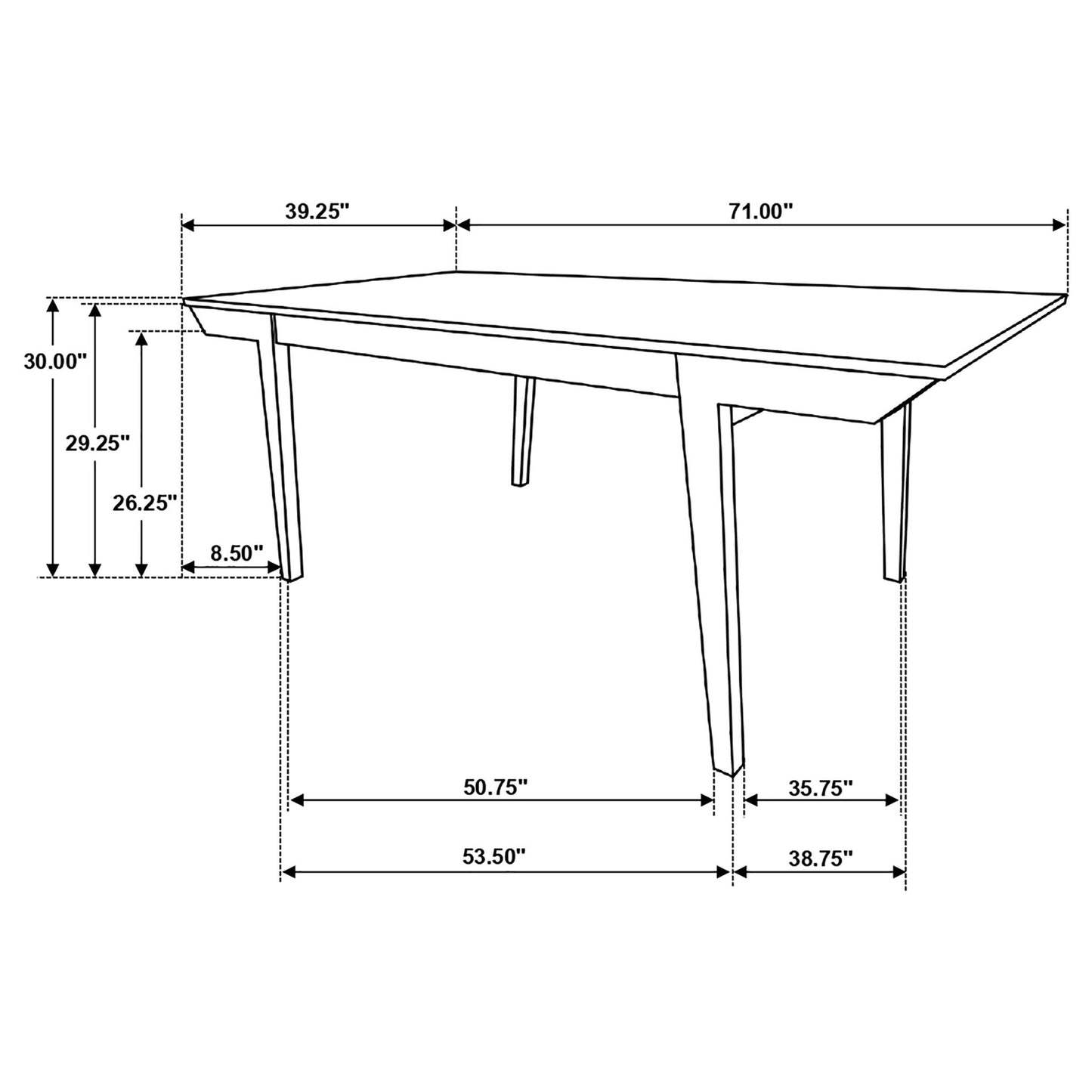 Kalina - Rectangle Dining Table - Natural / Gray