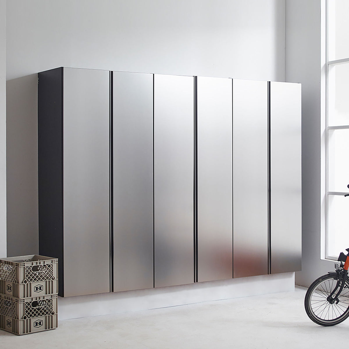 Nova Series - Garage Cabinet Set D, 3 Piece, Soft Closing, Wall Mounted - Dark Gray