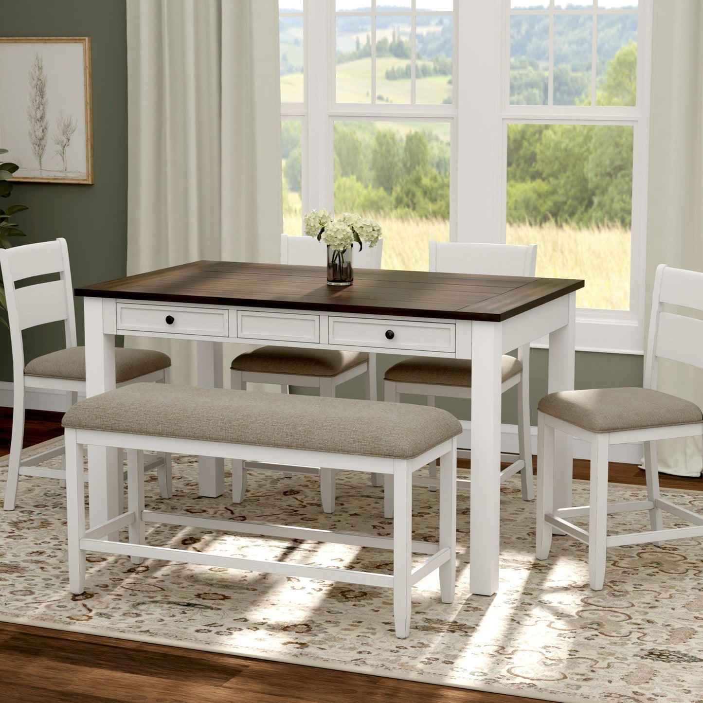 6 Piece Gathering Dining Set