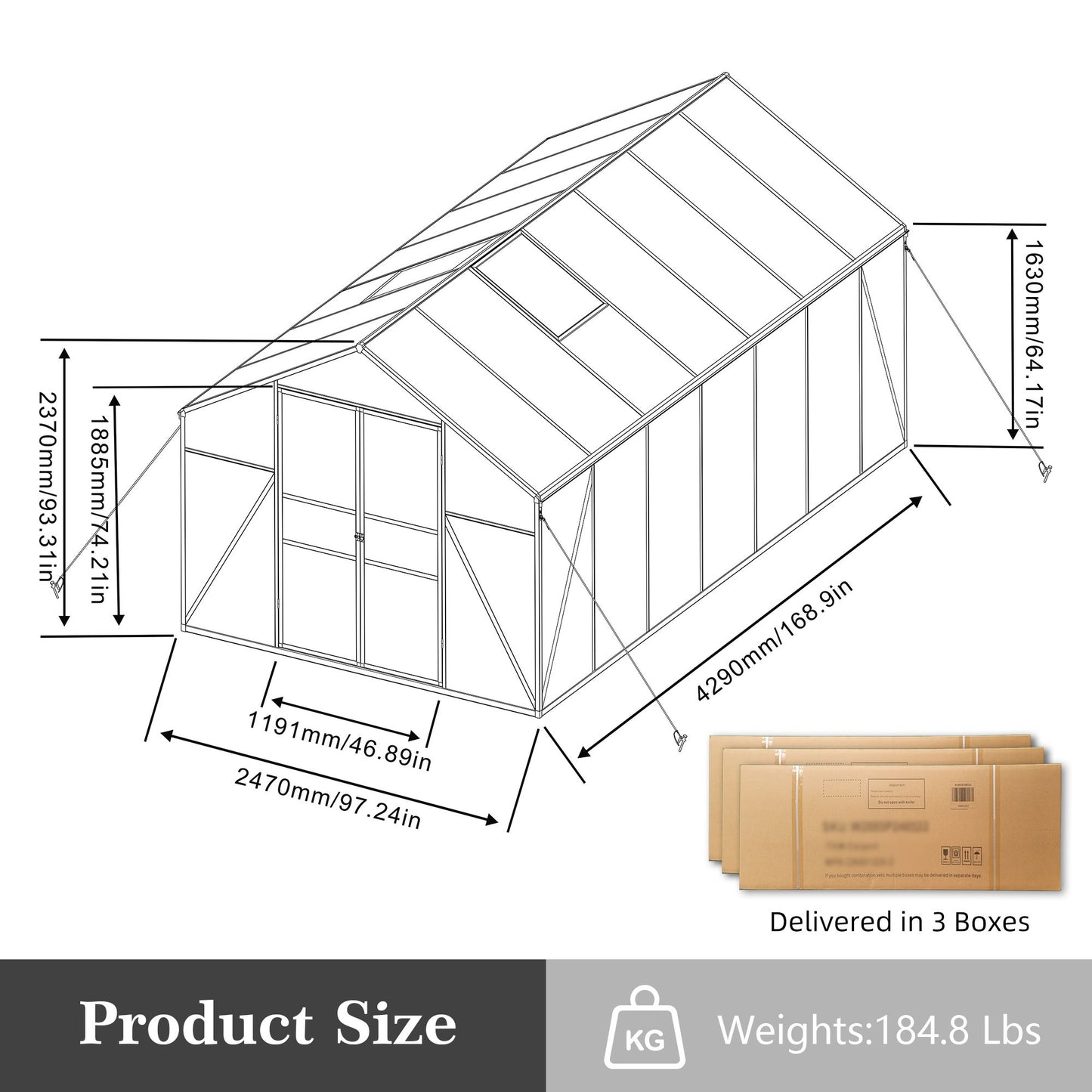 Gain Height Windproof house All Season Outdoor Garden Shelter