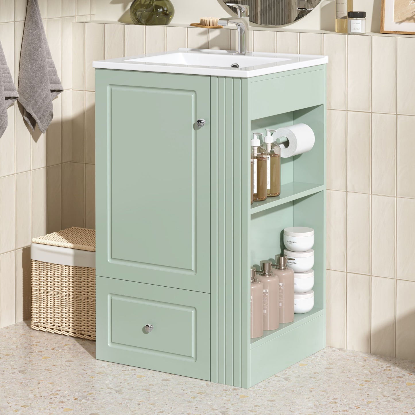 Modern Freestanding Bathroom Vanity With Sink, Soft-Close Drawer, Towel Bar