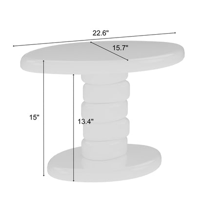 Stacked Cobblestone End Table