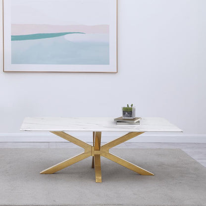 Visalia - Faux Marble Top - White