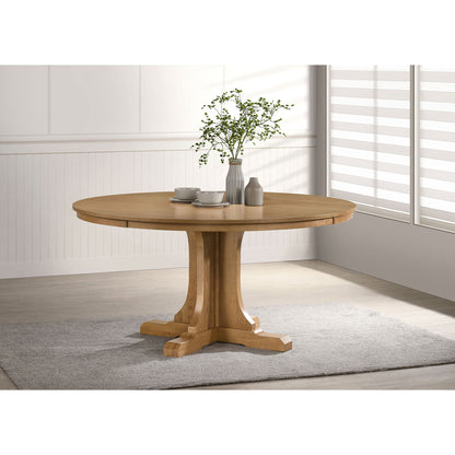 Auburn - Round Dining Table - Natural / Light Brown