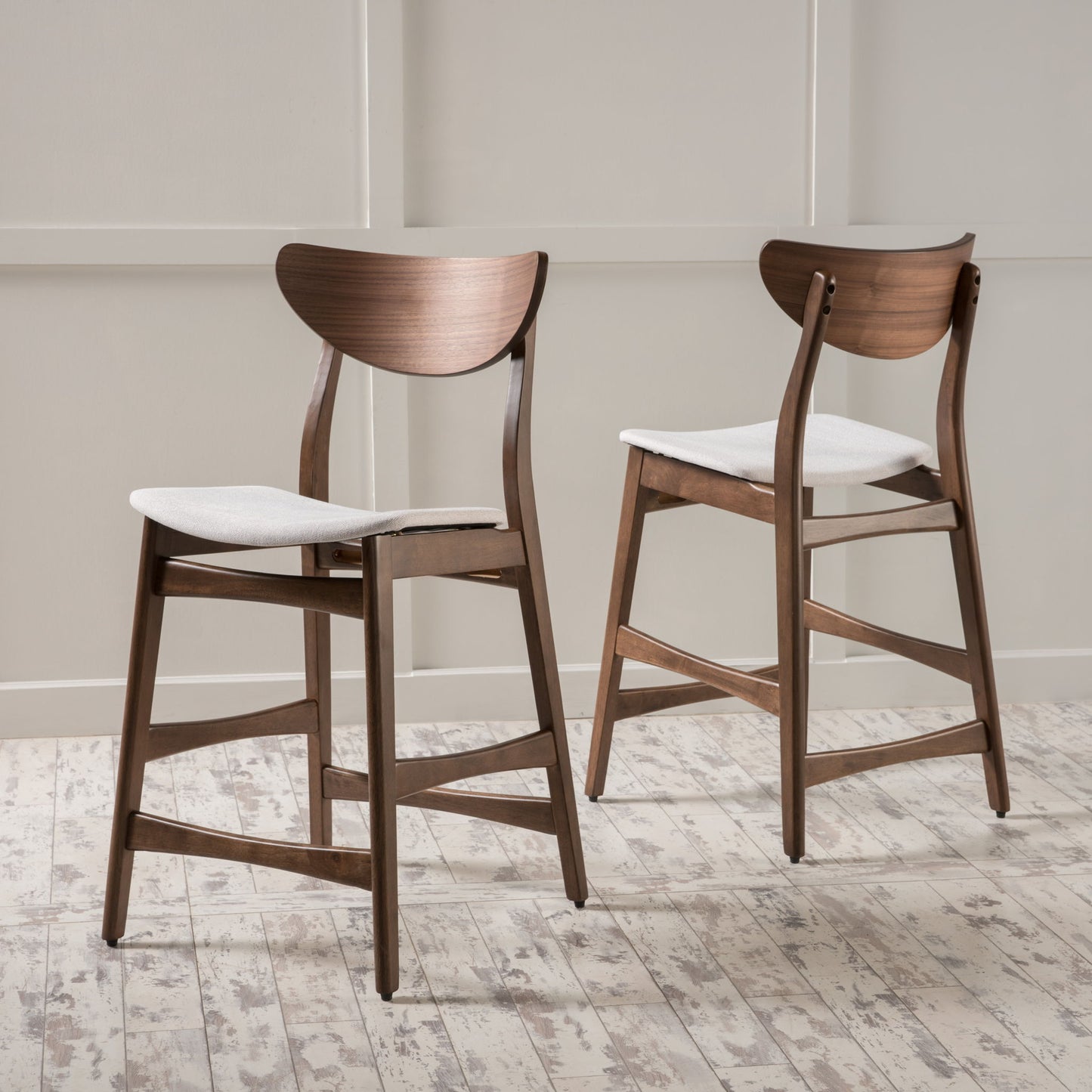Elegant Counter Height Chair With Cushioned Seat