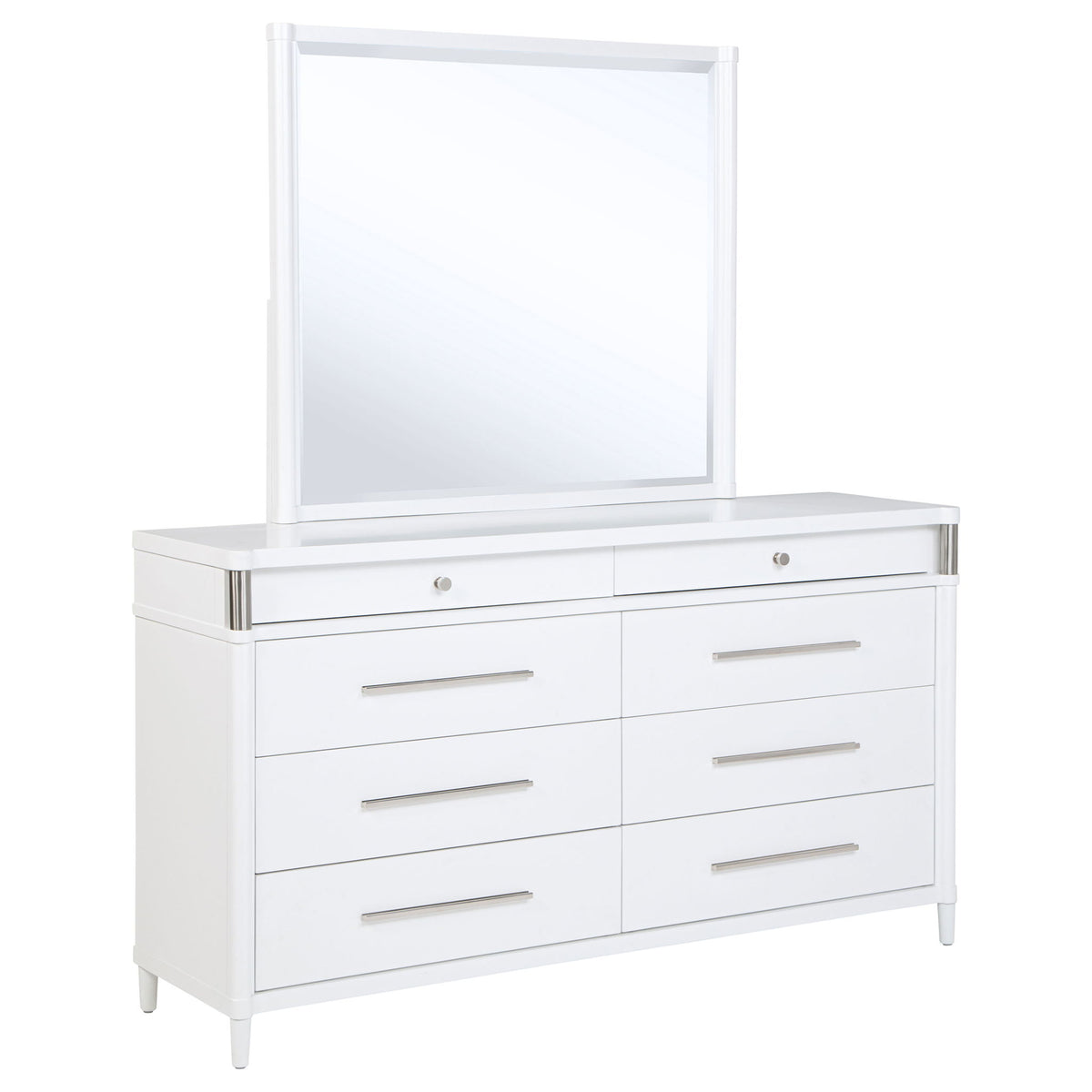 Robinson - 8 Drawer Dresser With Mirror - White