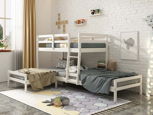 Manoela - Triple Bunk Bed - Twin - White Finish