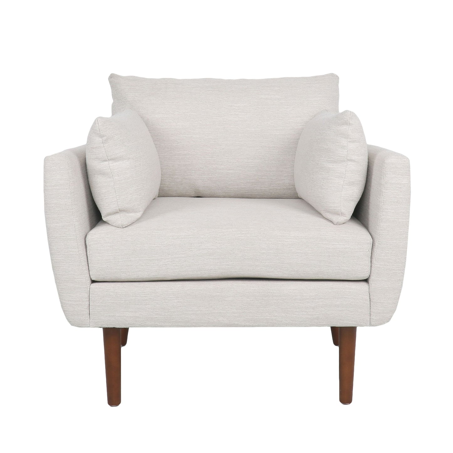 Luminate - Upholstered Fabric Club Chair With Tapered Legs And 2 Accent Pillows