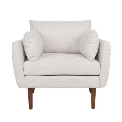 Luminate - Upholstered Fabric Club Chair With Tapered Legs And 2 Accent Pillows