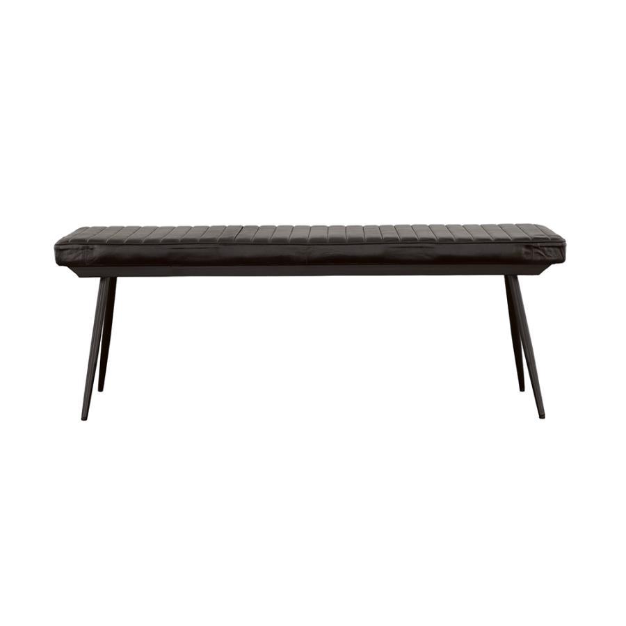 Misty - Leather Upholstered Dining Bench - Antique Espresso