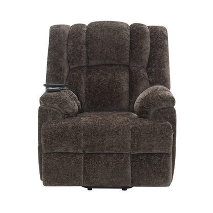 Pacay - Power Recliner With Lift & Heating & Massage - Brown