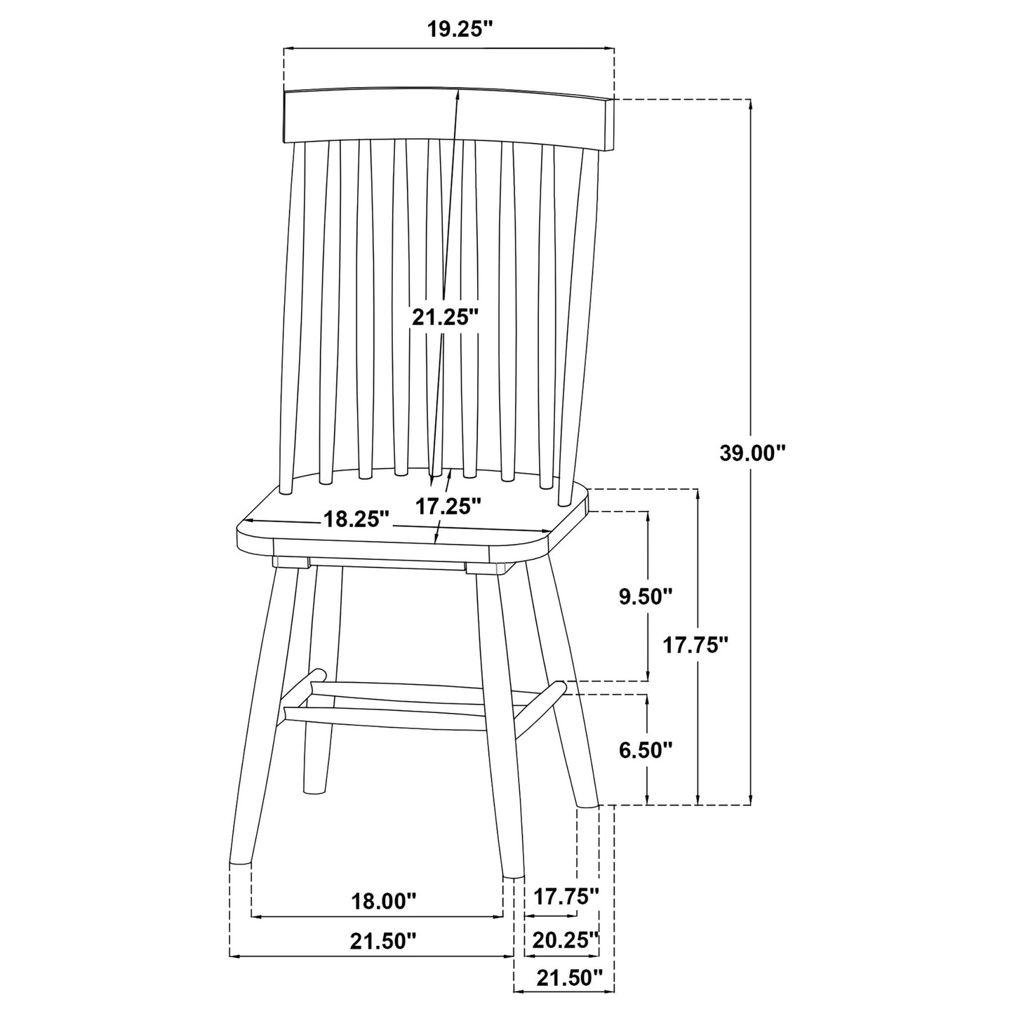 Calloway - Spindle Back Dining Side Chair (Set of 2)