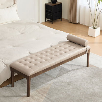 Upholstered End Of Bed Bench With Headrest