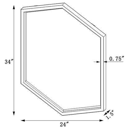 Cavendish - Hexagonal Wall Mirror - Gold