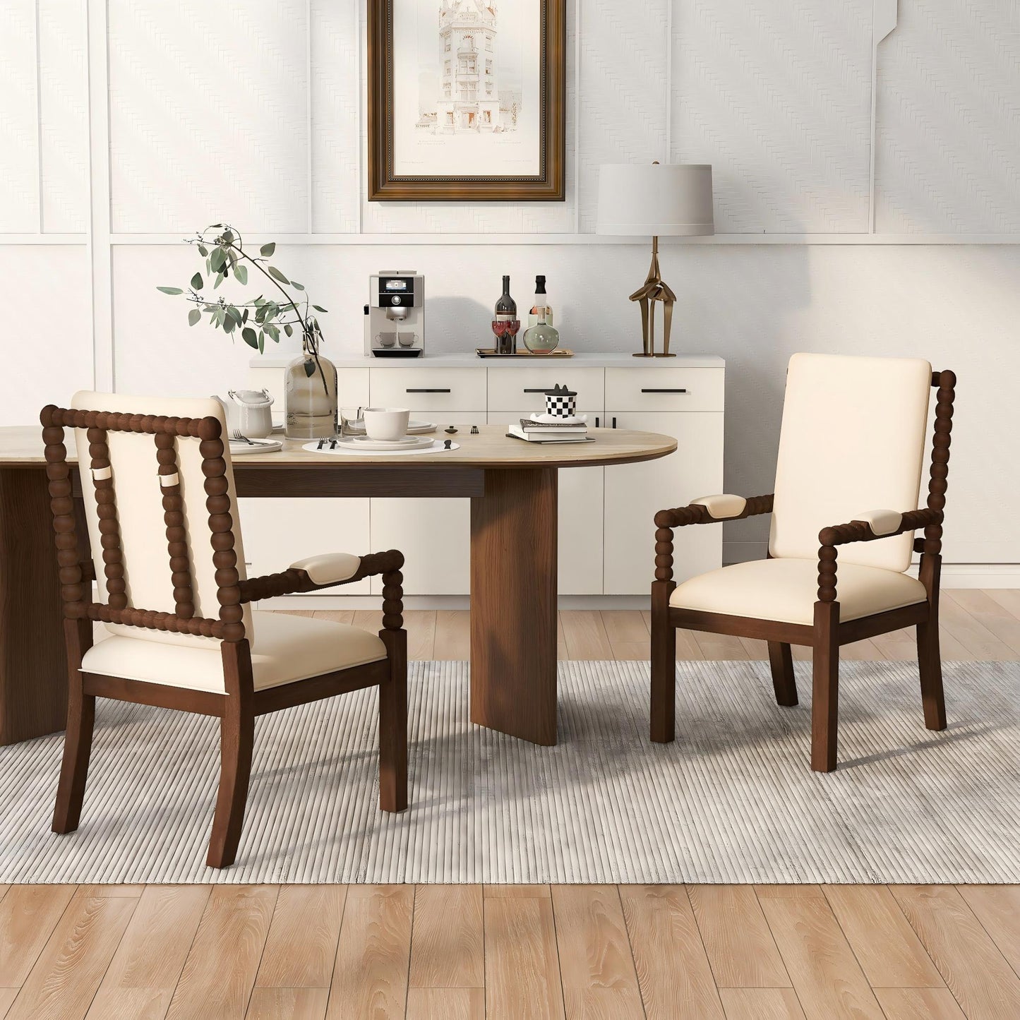 Dining Chairs With Ergonomic Design (Set of 2)