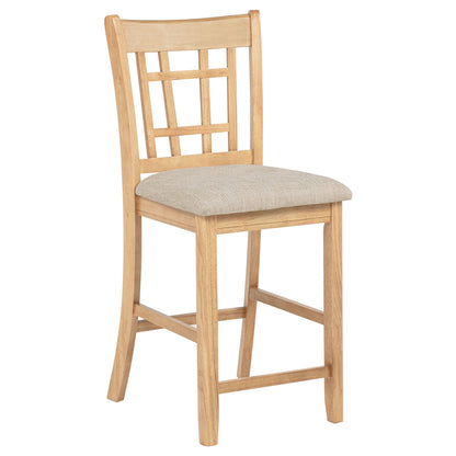 Davis - Counter Height Dining Chair Linen (Set of 2) - Light Oak