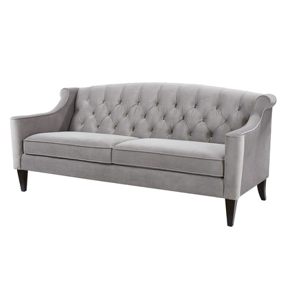 Ken - Upholstered Button Tufted Sofa - Opal Gray