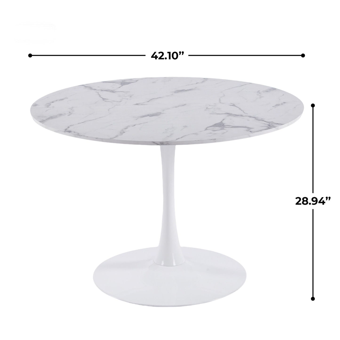 Round Tulip Table, Pedestal Design