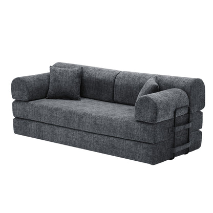Convertible Sleeper Sofa Bed, Folding Mattress Couch & Fixed Shape Frame For Living Room