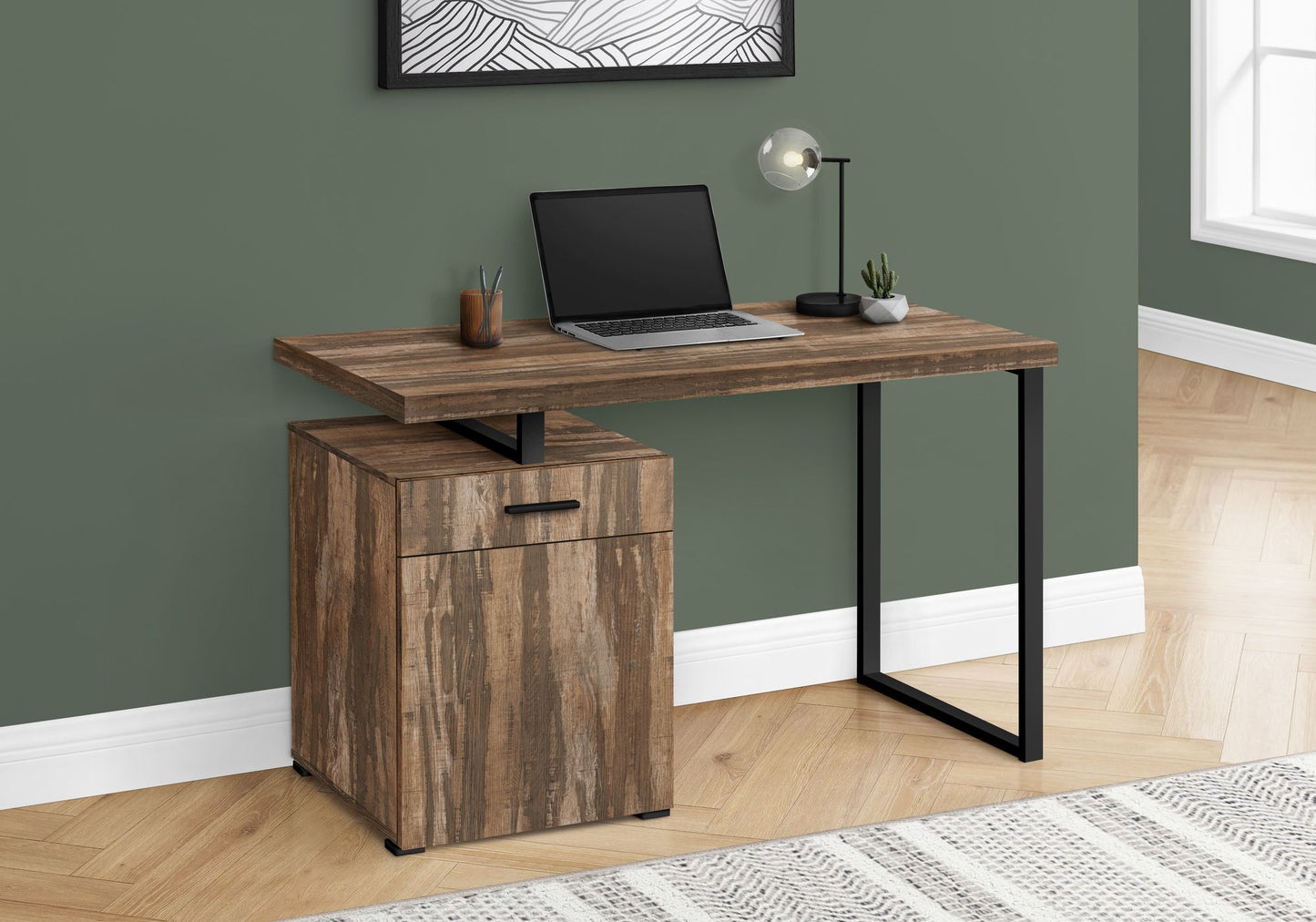 Computer Desk, Home Office, Laptop, Left, Right Set-Up, Storage Drawers, Work, Contemporary, Modern