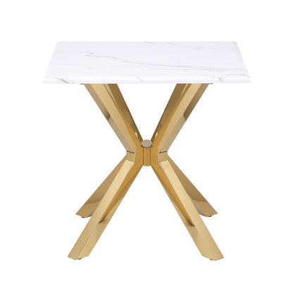 Visalia - Base Stainless Steel End Table - Gold