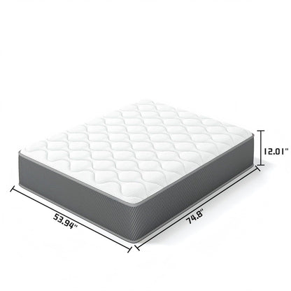 12" Hybrid Mattress With Individual Pocket Coils, Memory Foam