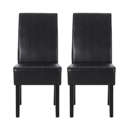 Contemporary Dining Chair With Rubberwood Legs (Set of 2)