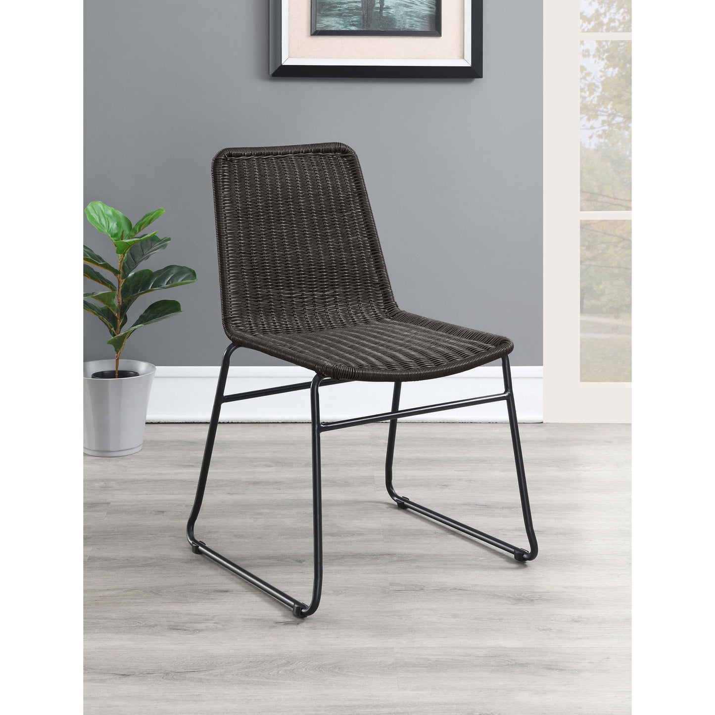 Dacy - Dining Side (Set of 2) And Sturdy Sled Base - Brown