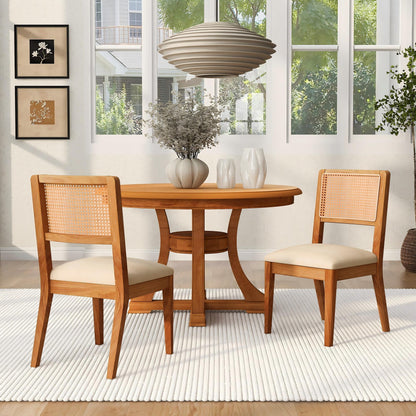 Compact Ergonomic Upholstered Side Chairs (Set of 2)