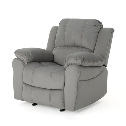 Wide Manual Glider Standard Recliner - Gray
