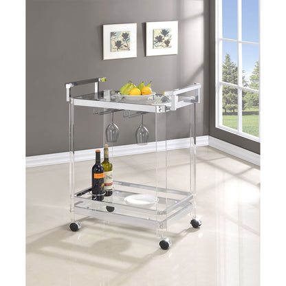 Kempton - 2 Tier Bar Cart - Chrome