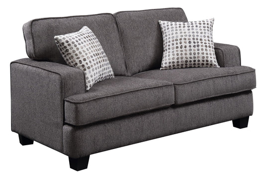 Contemporary Loveseat - Gray - Wood