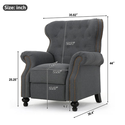 Modern Manual Push Back Recliner Chair