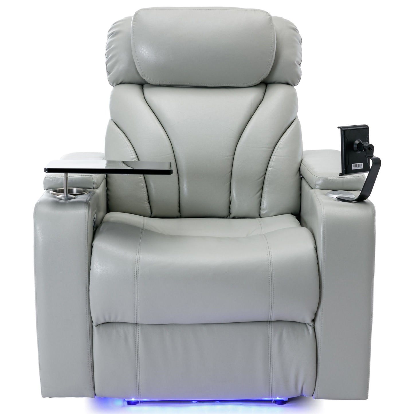 Power Motion Recliner With USB Charging Port And Hidden Arm Storage, Home Theater Seating With Convenient Cup Holder Design, And Stereo