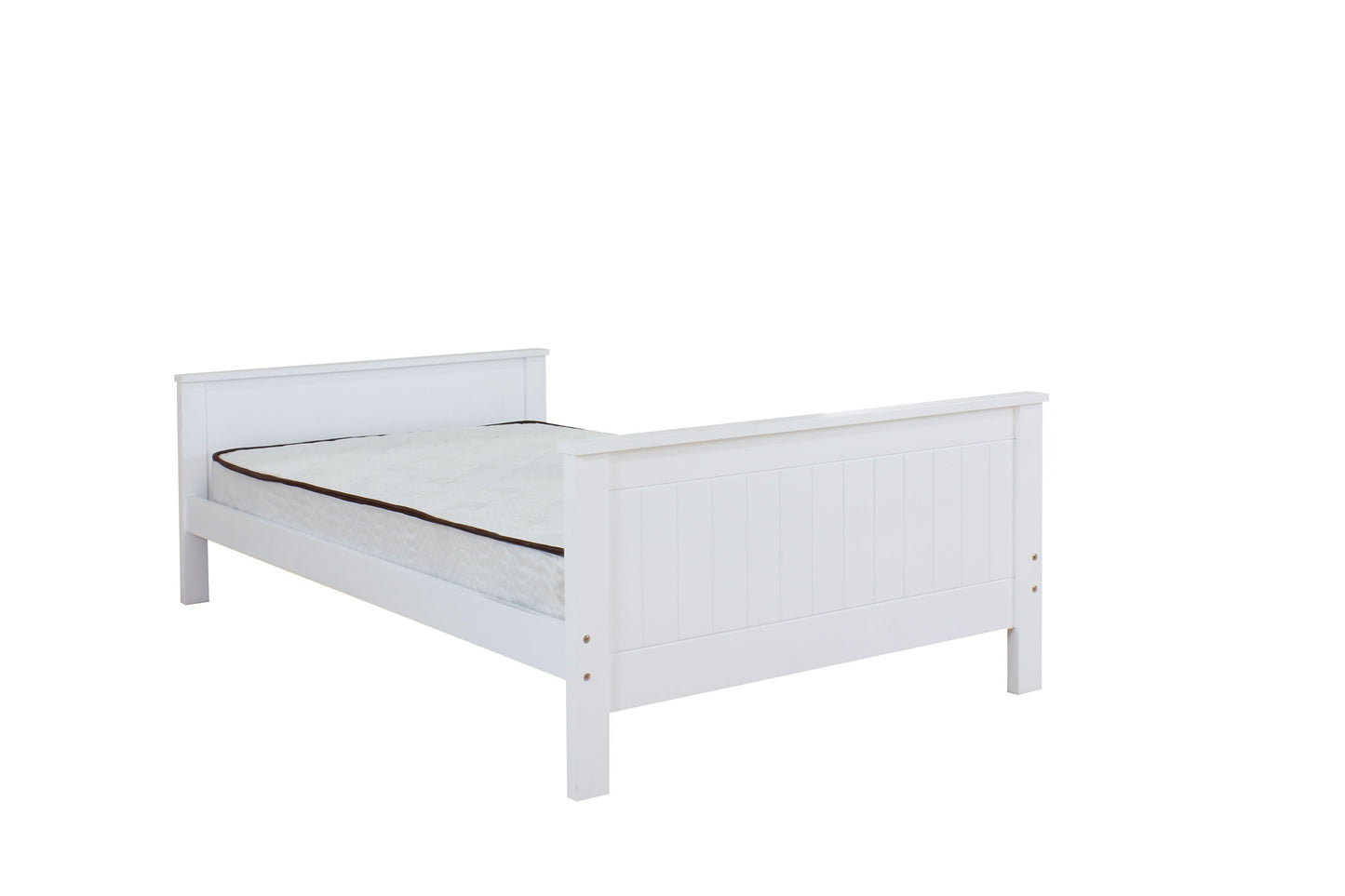 KD, Panel Bed: Beadboard hb/fb • 12 Slats, Box Spring Not Required