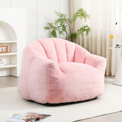 Beanbag Chair, Beanbag Sofa Chair With Armrests Stuffed High Density Foam