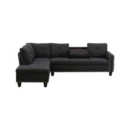 L - Shaped Sectional Sofa With Movable Left Chaise