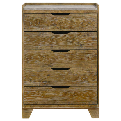 Packard - 5 Drawer Chest - Oak