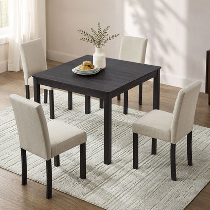 5 Piece Dining Table Set For 4, Small Kitchen Table With 4 Fabric Chairs