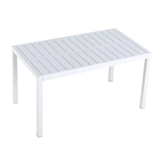 Modern Long Table, UV Resistant And Rust Proof - White