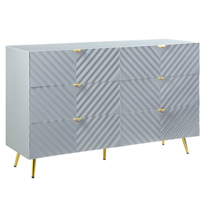 Gaines - Dresser - Gray High Gloss