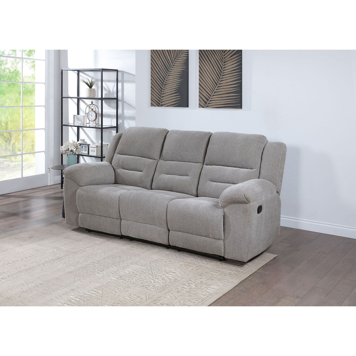 Sebring - Reclining Sofa With Manual Recline - Gray