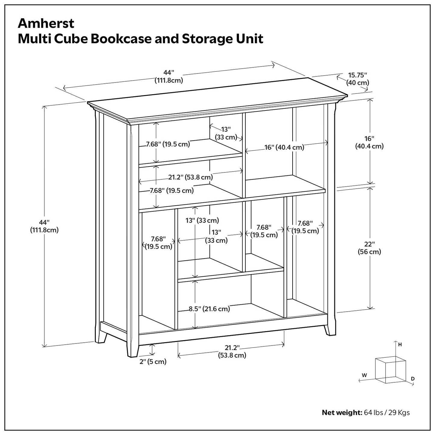 Amherst - Multi Cube Bookcase And Storage Unit