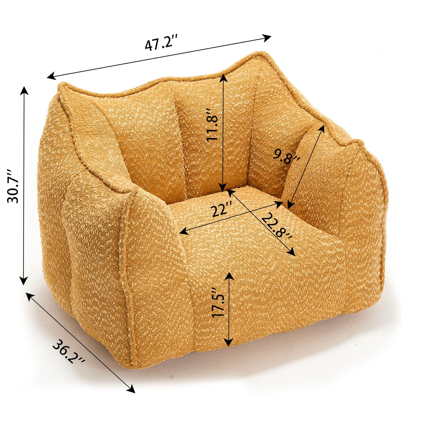 Comfortable Chenille Sofa Chairs With Highly Resilient Foam For Living Rooms And Bedrooms