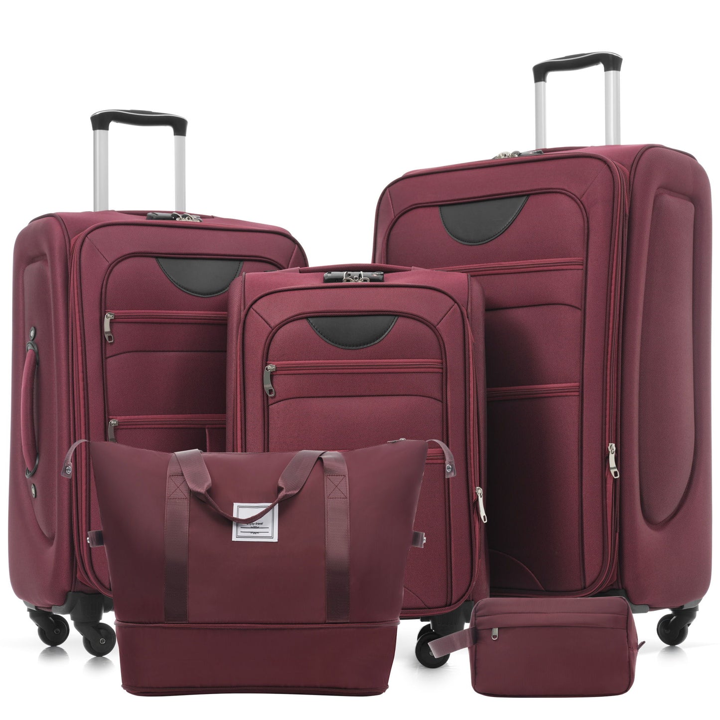 Softside Luggage Expandable Set With Duffel Bag Upright Spinner